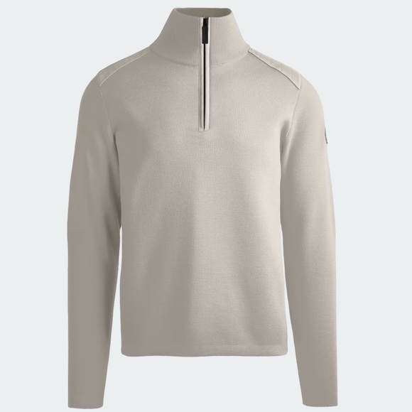 Canada Goose Beige Zip-Up Sweater